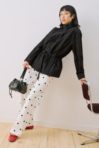 Polka Dot Gabardine Trousers Polka Dot