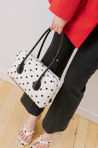Polka Dot Canvas Baguette Bag Polka Dot