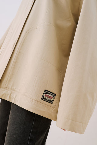 Time Contrast Collar Jacket Sand