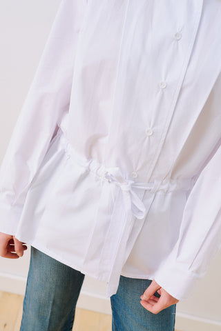 Leni Pleat Detail Shirt Ecru