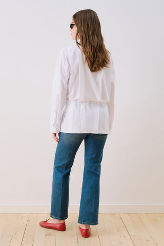 Leni Pleat Detail Shirt Ecru