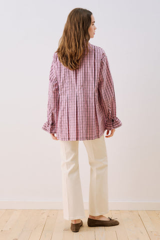 Lenny Pleat Detail Shirt Pink