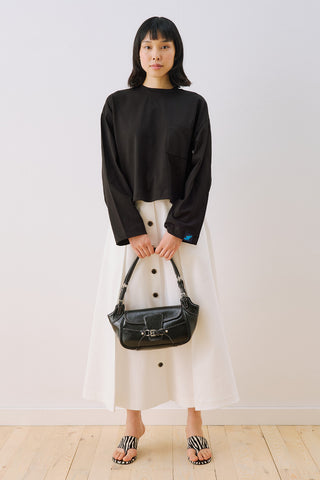 Long Sleeve Embroidered T-Shirt Black