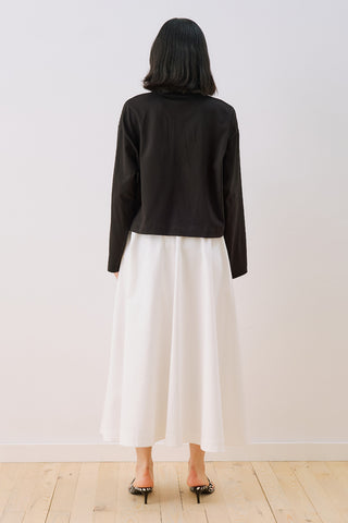 Long Sleeve Embroidered T-Shirt Black