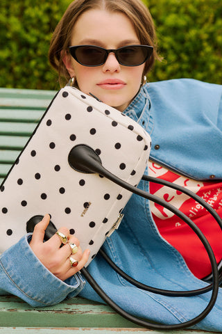 Polka Dot Canvas Baguette Bag Polka Dot