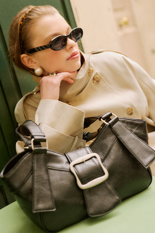 Elena Bag With Statement Buckle Black