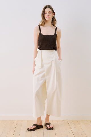 Wrap Front Trousers Ecru