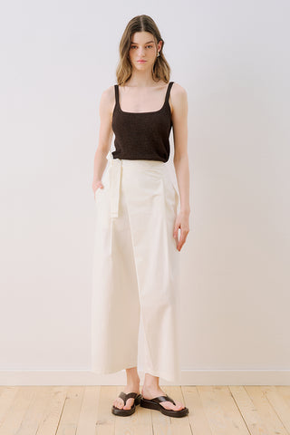 Wrap Front Trousers Ecru