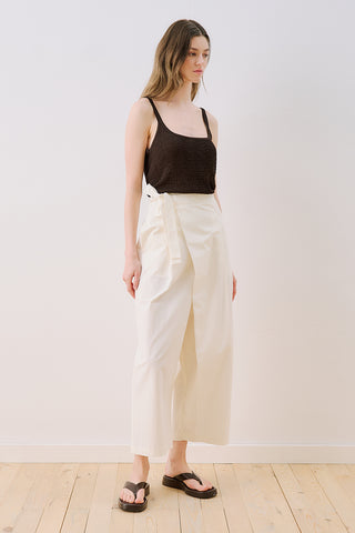 Wrap Front Trousers Ecru
