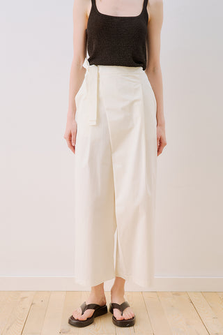 Wrap Front Trousers Ecru