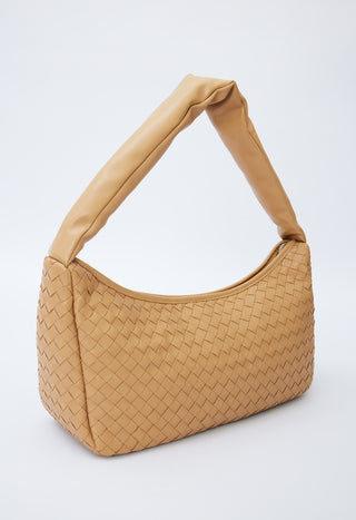 Frances Woven Oval Bag Light Brown