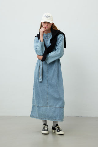 Oversize Denim Dress Blue