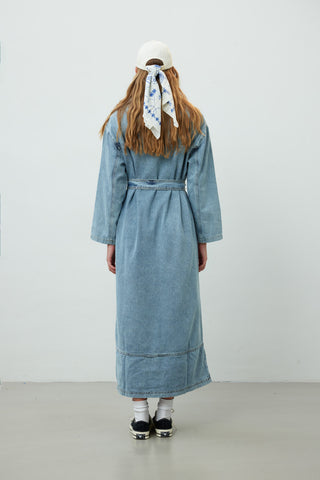 Oversize Denim Dress Blue