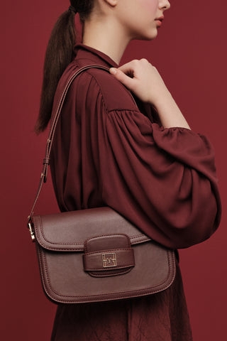 Premium Flap Bag Burgundy