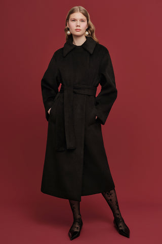 Plain Cachet Coat Black