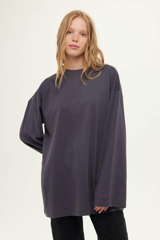 Oversize Long Sleeve Sweatshirt Anthracite