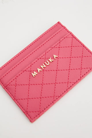 Quilted Card Holder Pink