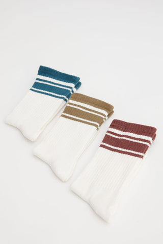 Thick Stripes Socks Forest