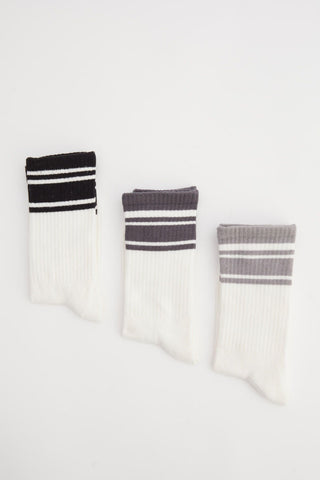 Thick Stripes Socks Smoke