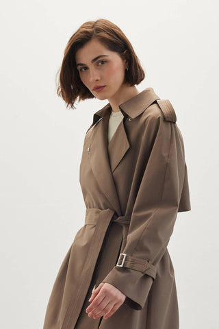 Belted Trench Coat Mink