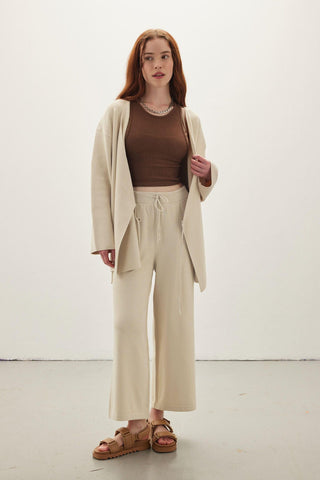 Thin Knitted Trousers Beige