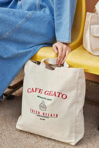 Printed Canvas Bag Cafe Gelato