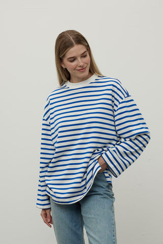 Striped Sweatshirt Blue