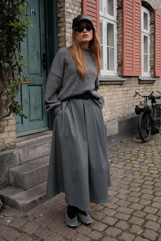 Sandra Pleated Skirt Grey