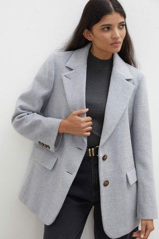 Nora Cachet Blazer Jacket Grey