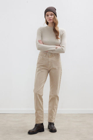1975 Palazzo Straight Fit Jeans Beige