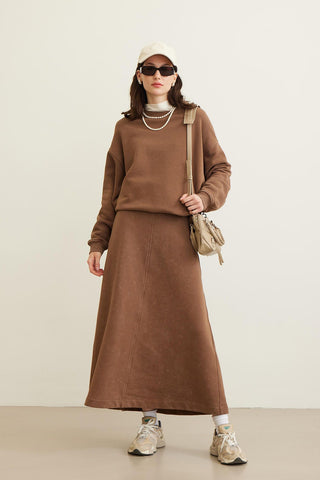 Premium Comfy Skirt Brown